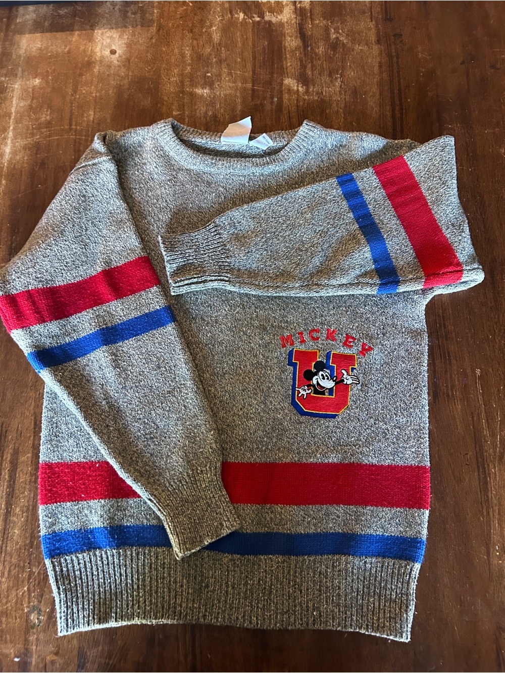 Vintage Mickey & Co by J. G. Hook Mickey University Academia Letterman Sweater S